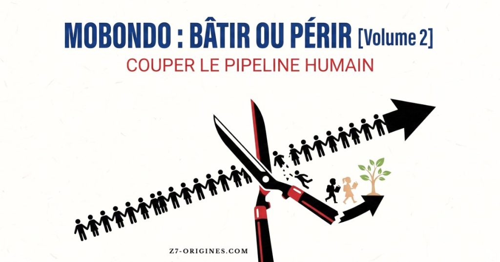 Infographie minimaliste couper le pipeline humain Mobondo Congo