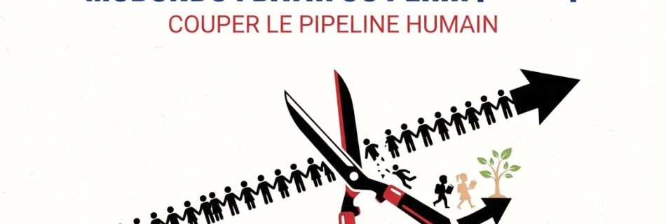 Infographie minimaliste couper le pipeline humain Mobondo Congo